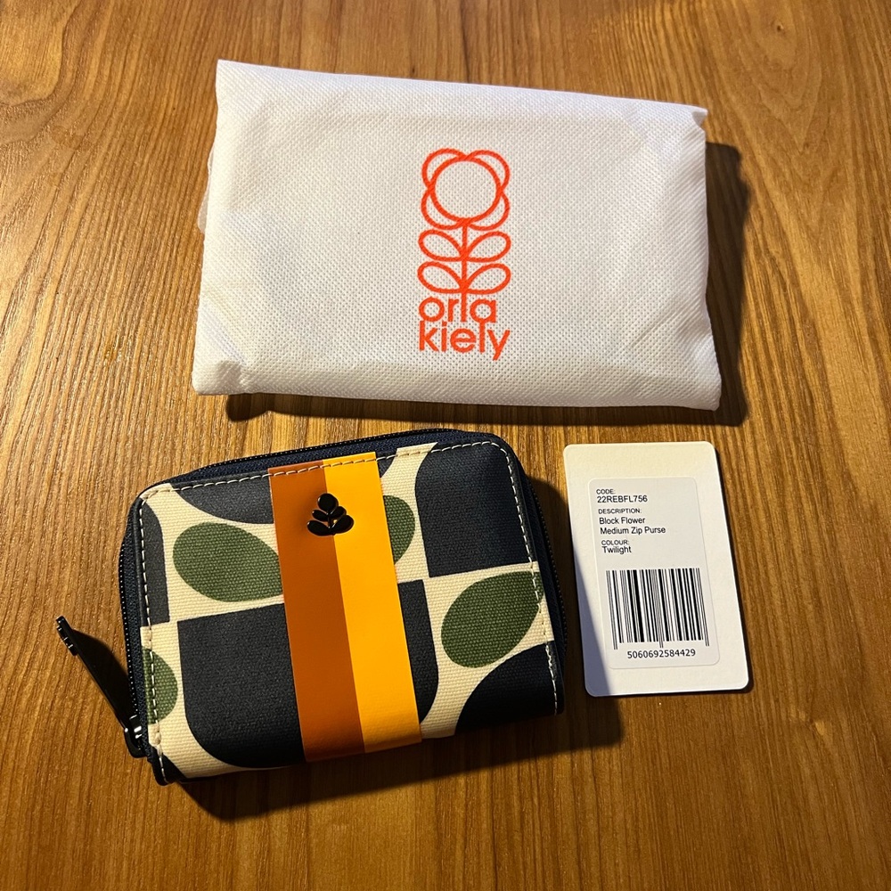 Orla Kiely Block Flower Twilight Zip Purse
